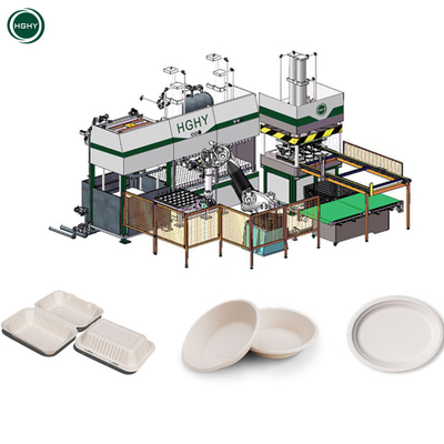 Hghy Factory Pakistan Factory Automatic Disposable Tray Machines For Biodegradable Lunch Takeout Box Dish Making Machine Price